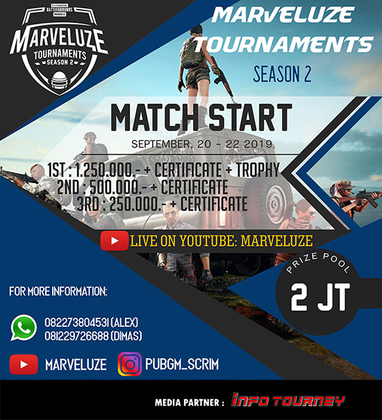 turnamen pubgm pubgmobile september 2019 marveluze season 2 poster