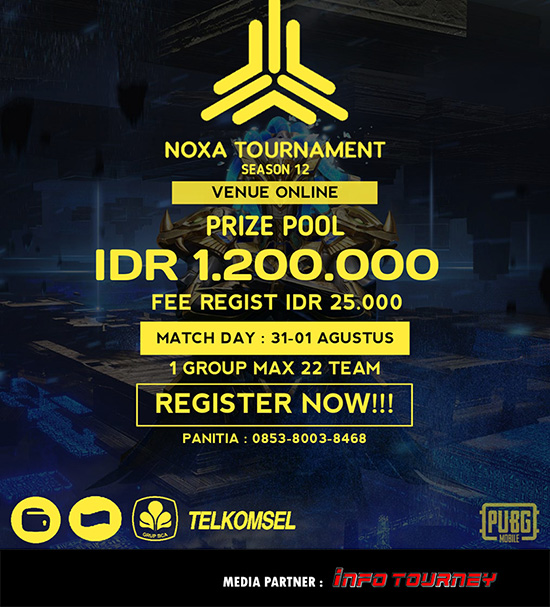 turnamen pubgm pubgmobile agustus 2020 noxa organizer season 12 poster 2