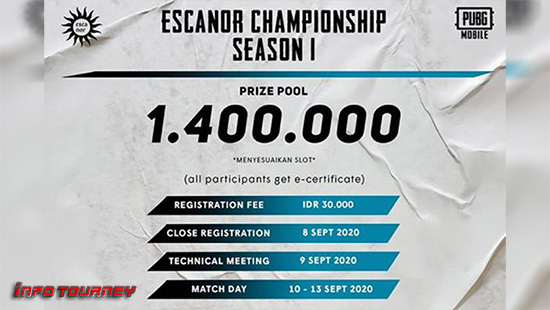 turnamen pubgm pubgmobile september 2020 escanor championship season 1 logo