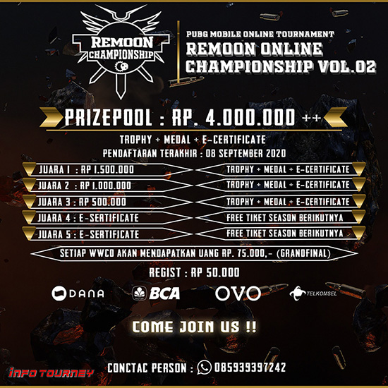 turnamen pubgm pubgmobile september 2020 remoon championship vol 2 poster