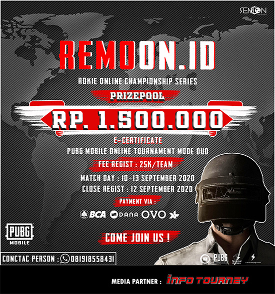 turnamen pubgm pubgmobile september 2020 remoon rookie duo poster
