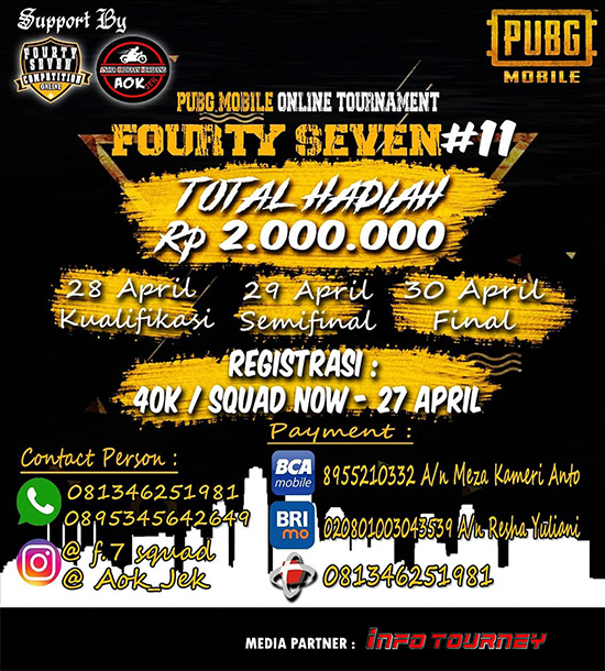 turnamen pubgm pubgmobile april 2020 f7 squad season 11 poster