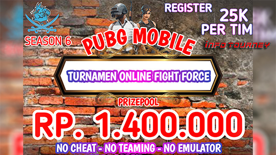 turnamen pubgm pubgmobile april 2020 fightforce official season 6 logo