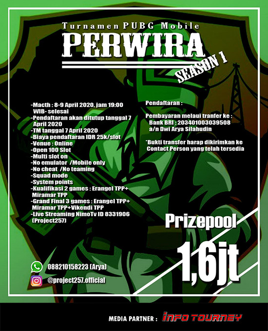 turnamen pubgm pubgmobile april 2020 perwira season 1 poster