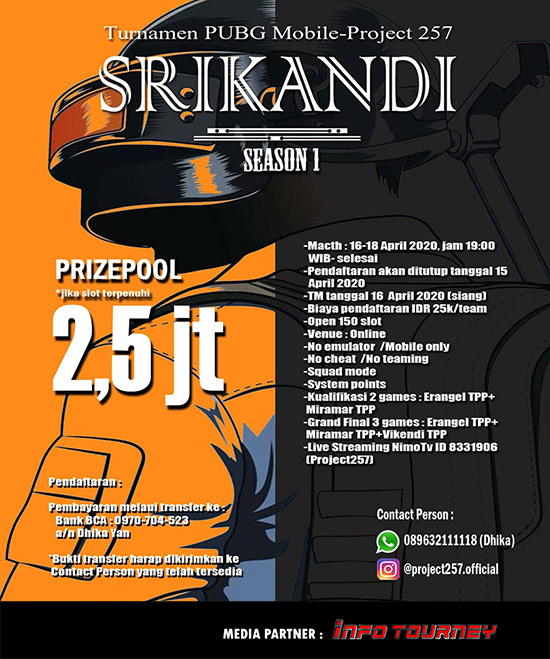 turnamen pubgm pubgmobile april 2020 srikandi season 1 poster