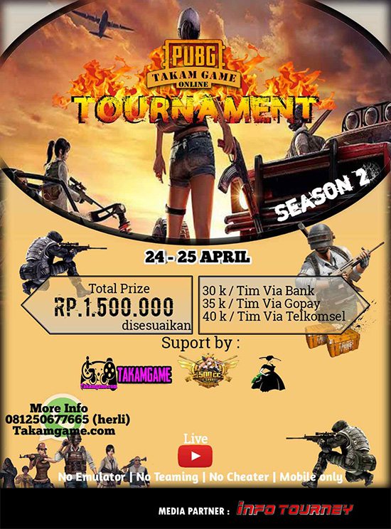 turnamen pubgm pubgmobile april 2020 takamgame season 2 poster 1