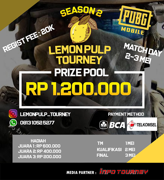 turnamen pubgm pubgmobile mei 2020 lemon pulp season 2 poster