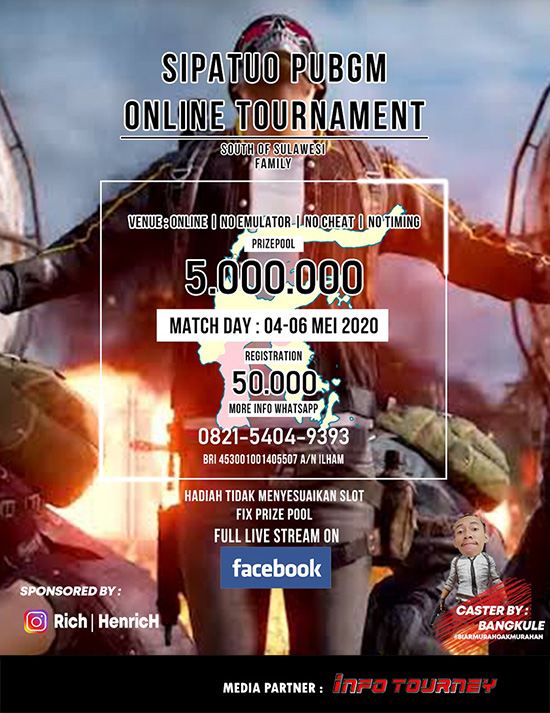 turnamen pubgm pubgmobile mei 2020 south of sulawesi family poster