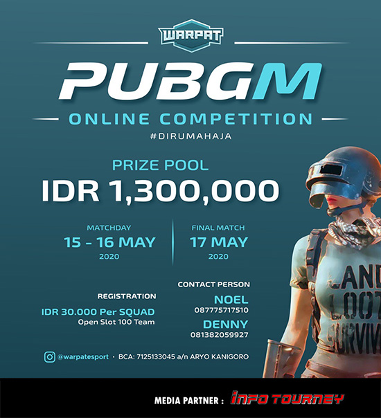 turnamen pubgm pubgmobile mei 2020 warpat esport poster