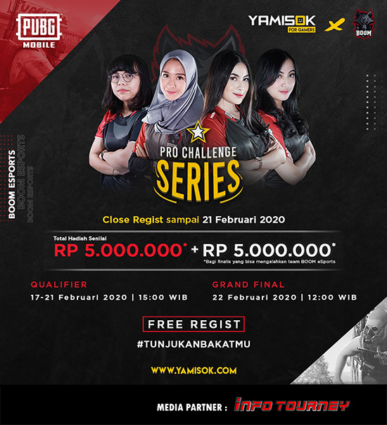 turnamen pubgm pubgmobile februari 2020 yamisok pro challenge series poster