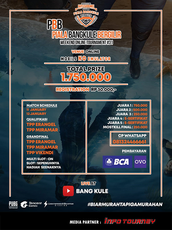 turnamen pubgm pubgmobile januari 2020 pbb season 31 poster