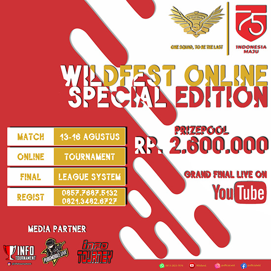 turnamen pubgm pubgmobile agustus 2020 wildfest special edition poster