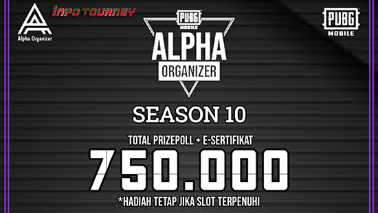 turnamen pubgm pubgmobile juli 2020 alpha organizer season 10 logo