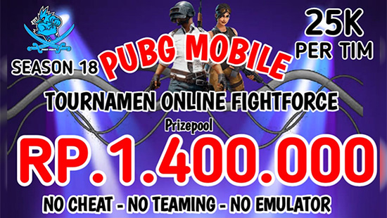 turnamen pubgm pubgmobile juli 2020 fightforce season 18 logo