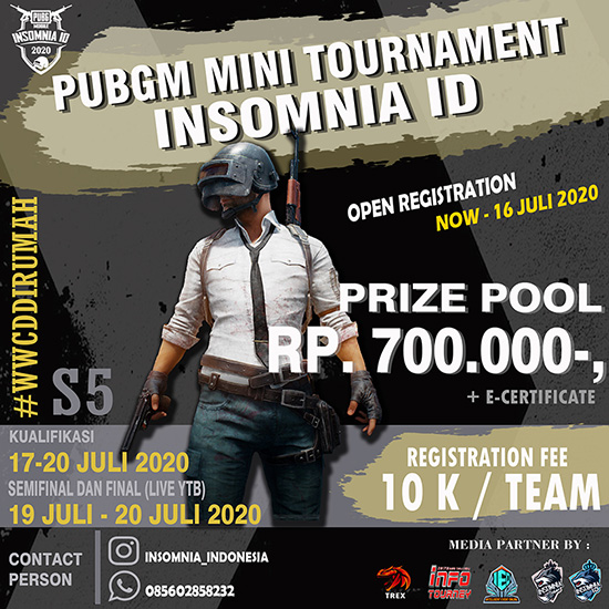 turnamen pubgm pubgmobile juli 2020 mini insomnia idi season 5 poster