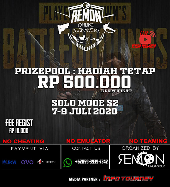 turnamen pubgm pubgmobile juli 2020 remon solo season 2 poster