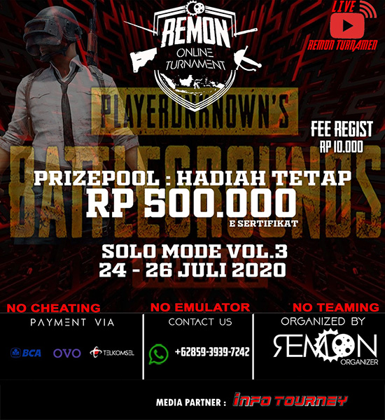 turnamen pubgm pubgmobile juli 2020 remon solo season 3 poster