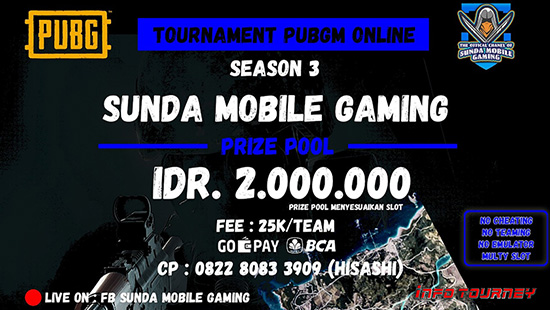 turnamen pubgm pubgmobile juli 2020 sunda mobile gaming season 3 logo