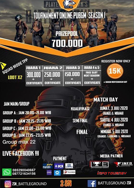 turnamen pubgm pubgmobile juli 2020 2sn battleground season 1 poster