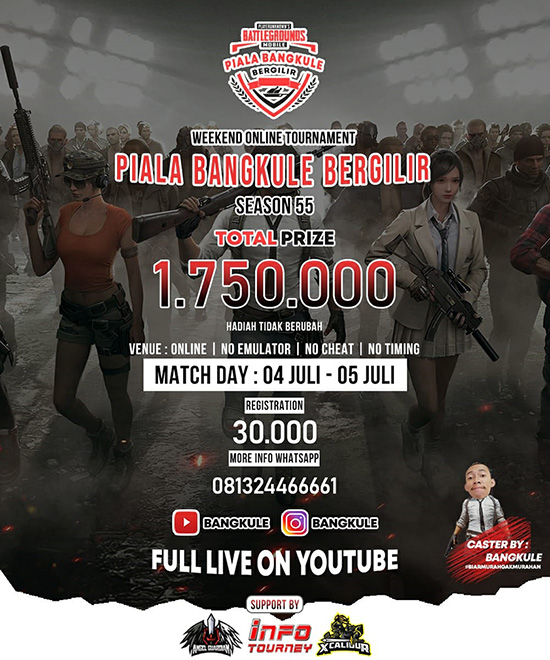 turnamen pubgm pubgmobile juli 2020 pbb season 55 poster