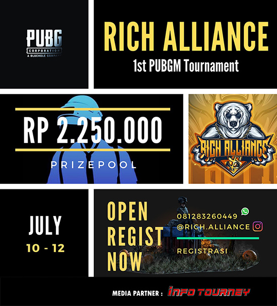 turnamen pubgm pubgmobile juli 2020 rich alliance poster