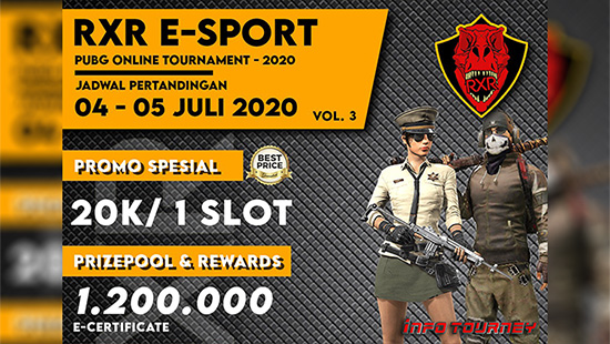 turnamen pubgm pubgmobile juli 2020 rxr season 3 logo
