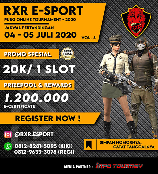 turnamen pubgm pubgmobile juli 2020 rxr season 3 poster