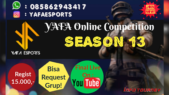 turnamen pubgm pubgmobile juli 2020 yafa competition season 13 logo