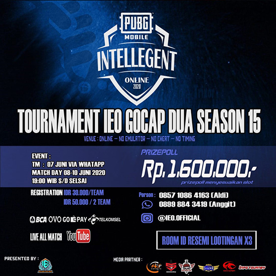 turnamen pubgm pubgmobile juni 2020 intellegent event season 15 poster