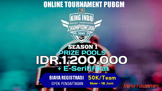 turnamen pubgm pubgmobile juni 2020 king indo season 1 logo