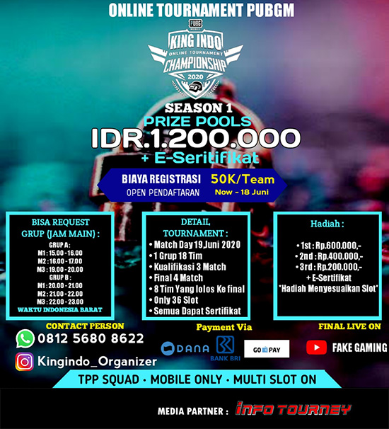 turnamen pubgm pubgmobile juni 2020 king indo season 1 poster