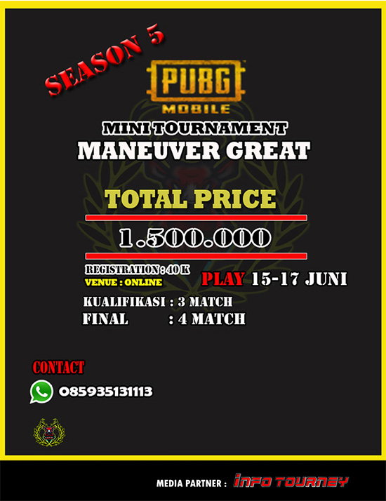 turnamen pubgm pubgmobile juni 2020 mgr season 5 poster