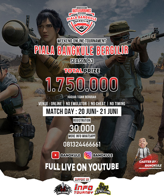 turnamen pubgm pubgmobile juni 2020 pbb season 53 poster