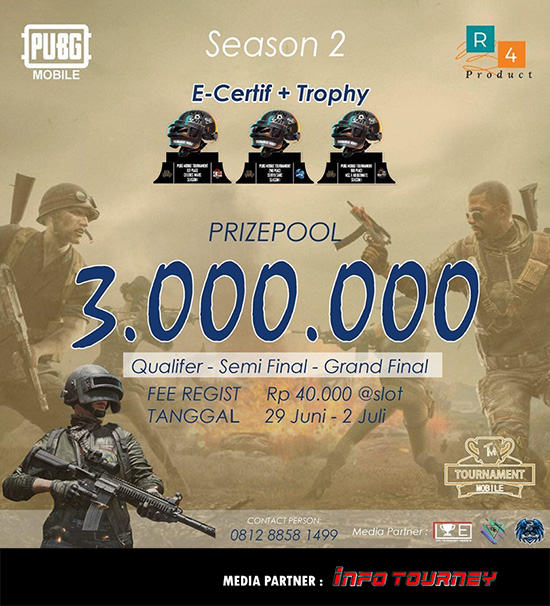 turnamen pubgm pubgmobile juni 2020 r4 season 2 poster
