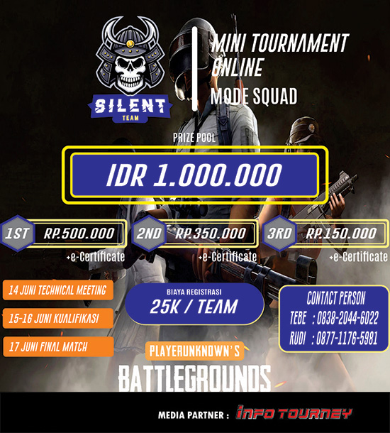 turnamen pubgm pubgmobile juni 2020 silent team season 1 poster