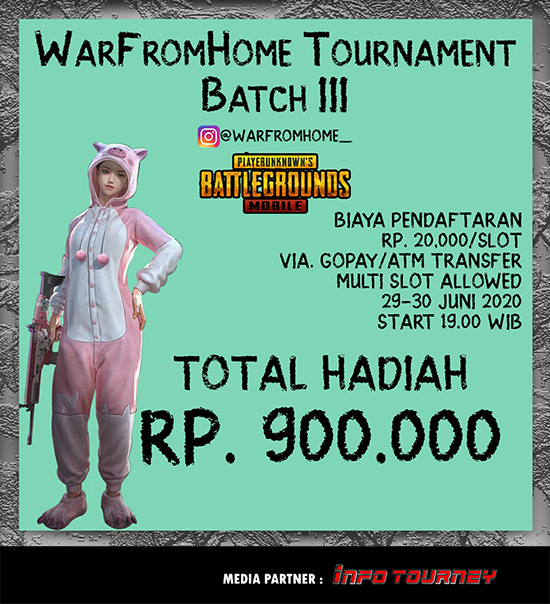 turnamen pubgm pubgmobile juni 2020 war from home season 3 poster
