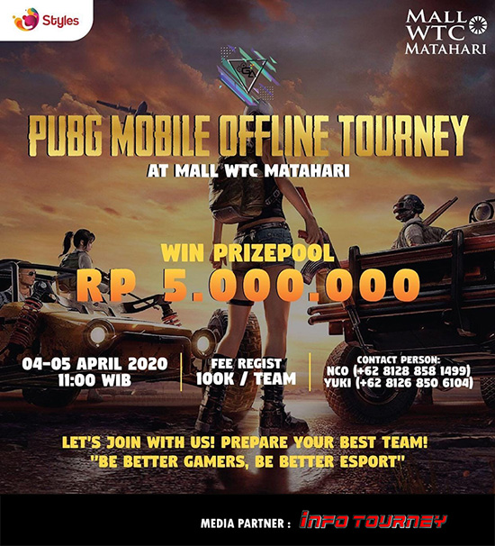 turnamen pubgm pubgmobile april 2020 mall wtc matahari poster