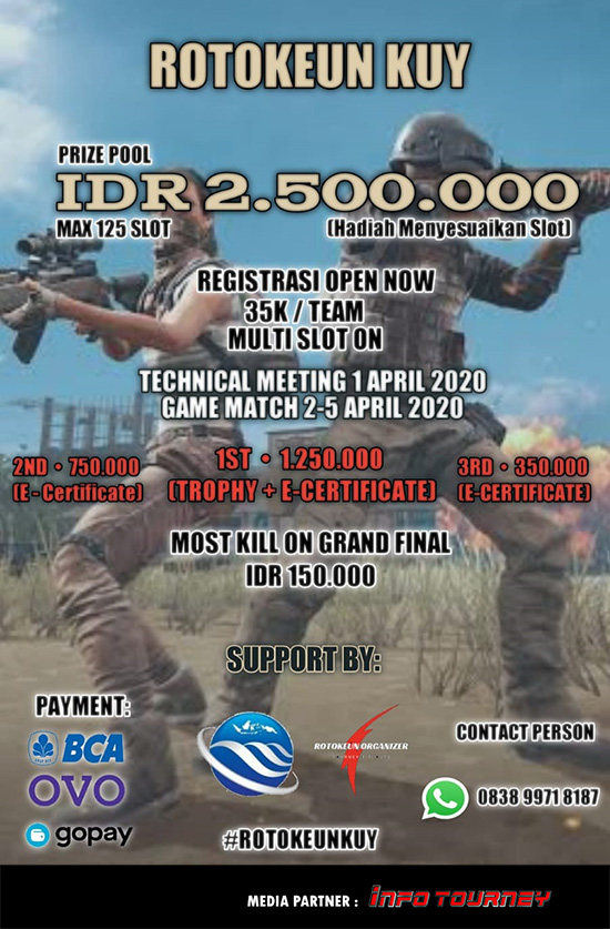 turnamen pubgm pubgmobile april 2020 rotokeun kuy season 2 poster