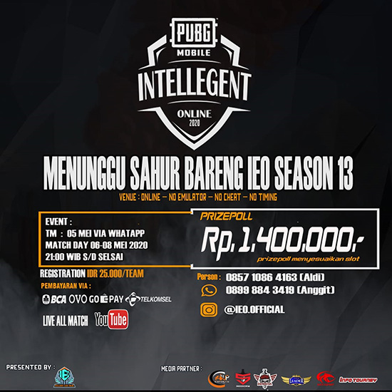 turnamen pubgm pubgmobile april 2020 intelligent event season 13 poster