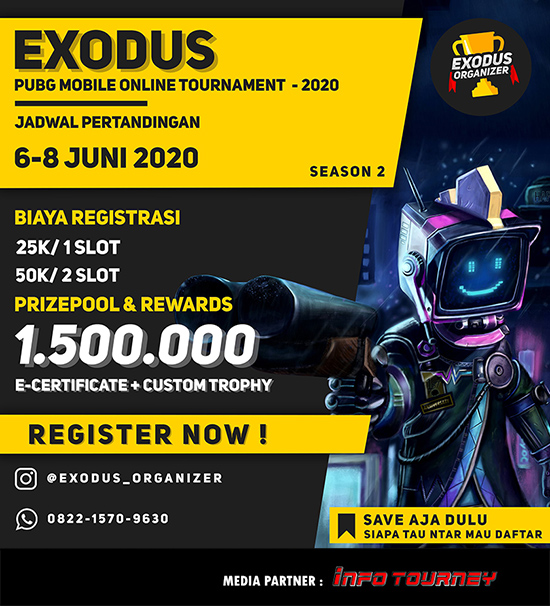 turnamen pubgm pubgmobile juni 2020 exodus season 2 poster