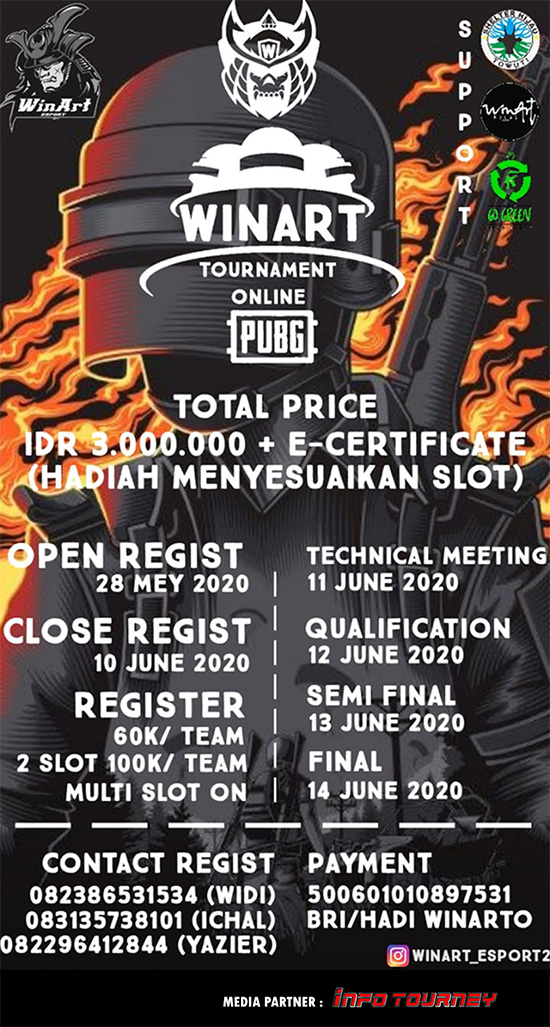 turnamen pubgm pubgmobile juni 2020 winart esport poster