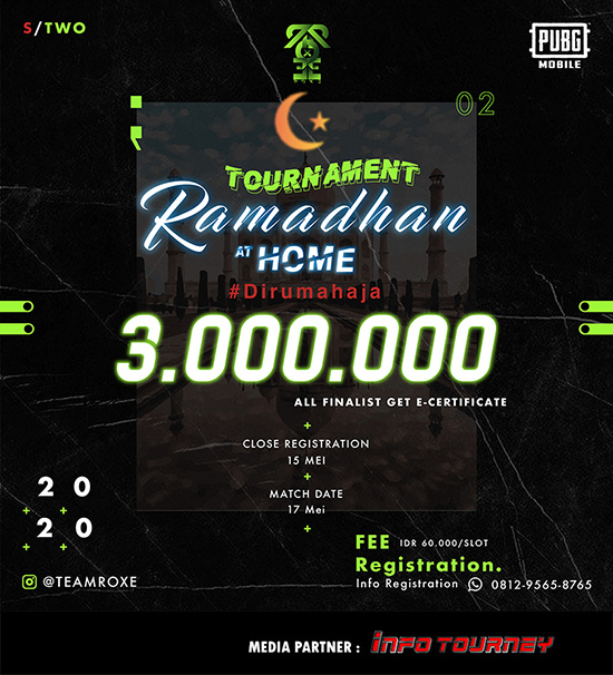 turnamen pubgm pubgmobile mei 2020 team roxe ramadhan poster