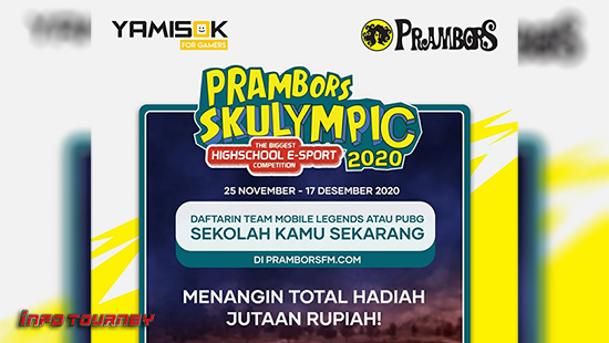 turnamen pubgm pubgmobile desember 2020 prambors skulympic 2020 logo