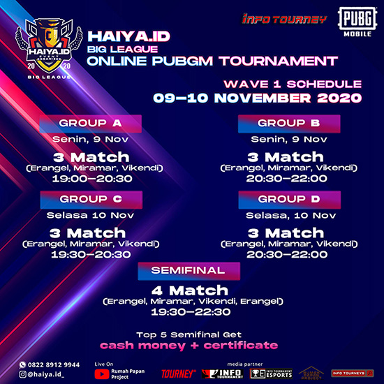 turnamen pubgm pubgmobile november 2020 haiya id big league poster 1