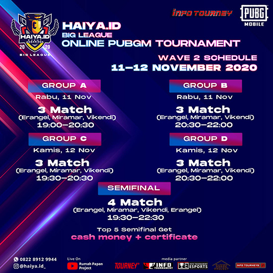 turnamen pubgm pubgmobile november 2020 haiya id big league poster 2