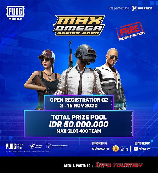 turnamen pubgm pubgmobile november 2020 max omega series kualifikasi 2 poster