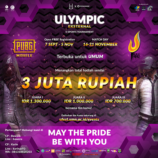 turnamen pubgm pubgmobile november 2020 ulympic eksternal poster