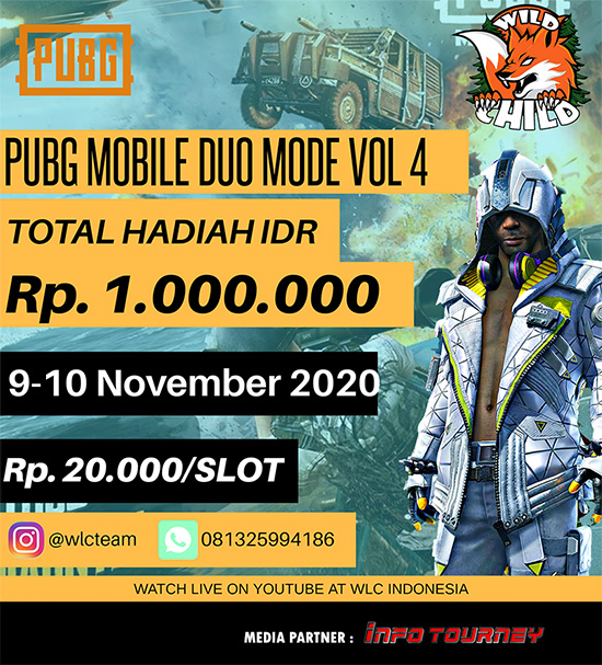 turnamen pubgm pubgmobile november 2020 wild child duo volume 4 poster