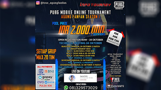 turnamen pubgm pubgmobile oktober 2020 agung fanfan season 1 logo