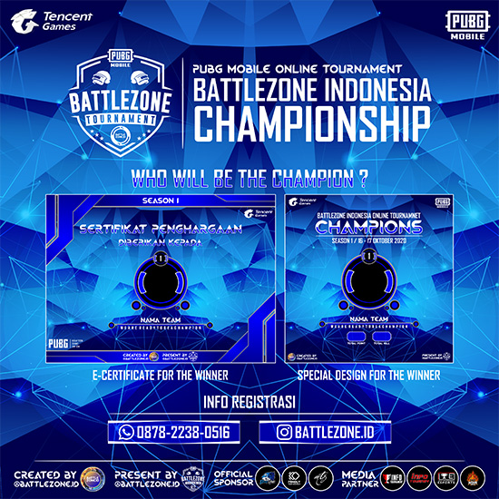 turnamen pubgm pubgmobile oktober 2020 battlezone championship poster 3